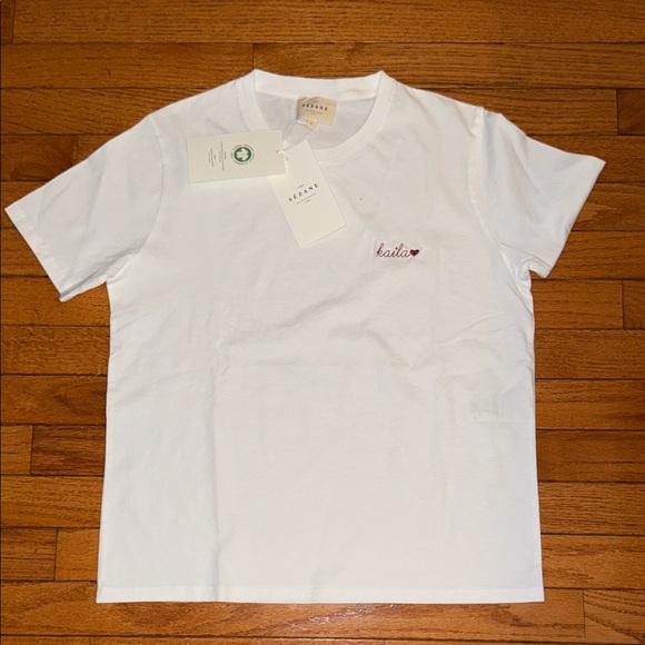 Sezane Tops - Sezane embroidered Conrad tee